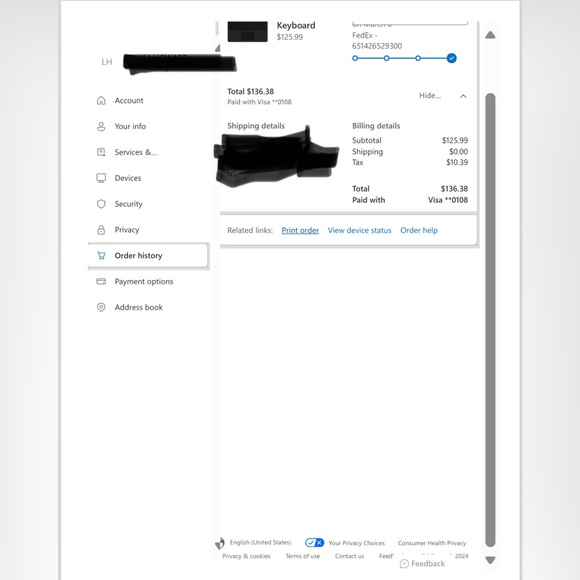 Microsoft Surface Pro Keyboard Compatible with Surface Pro 8 & Surface Pro X - Picture 7 of 8